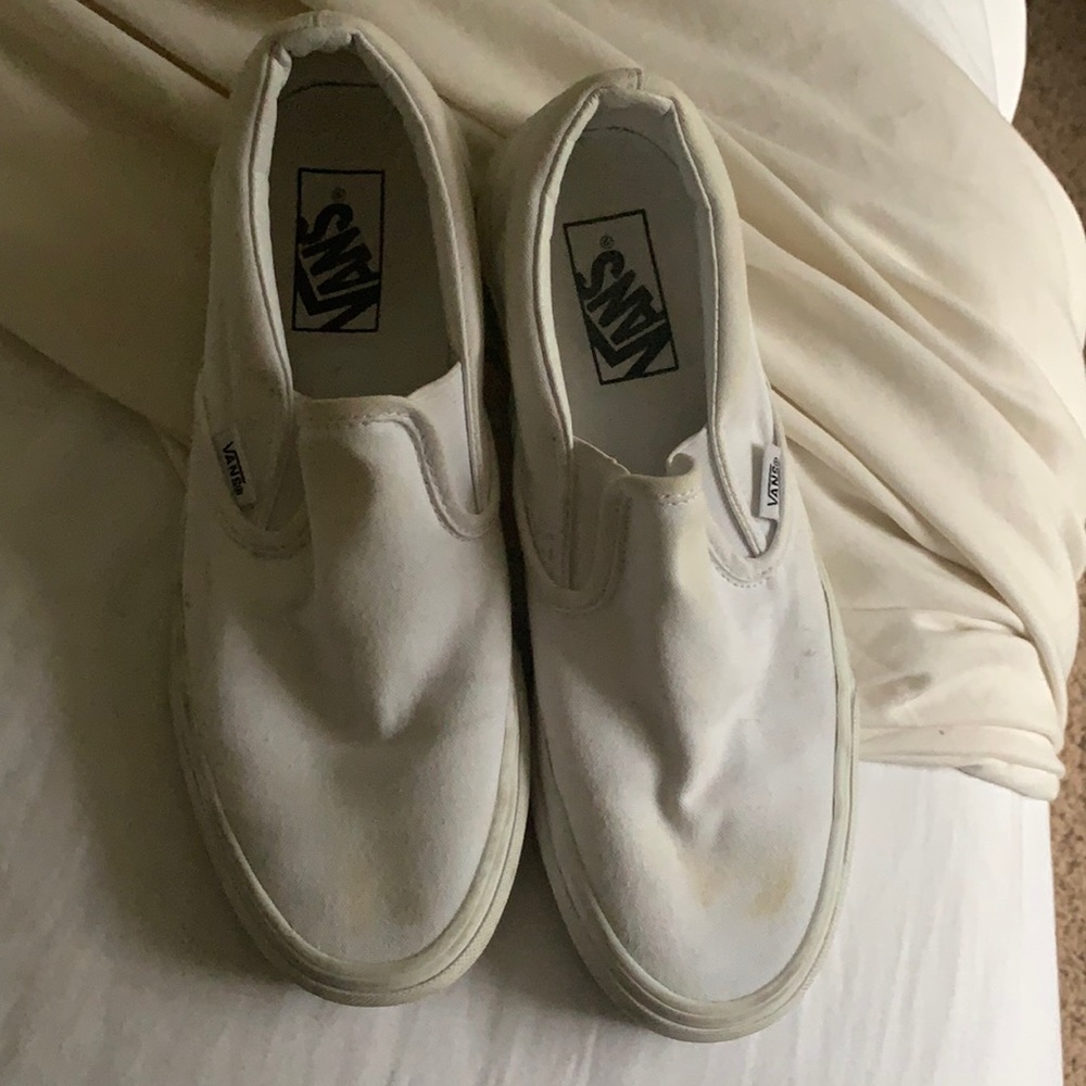 Women’s White Slip On Vans